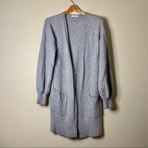 Madewell Edgewater Bubble Sleeve Cardigan Grey S